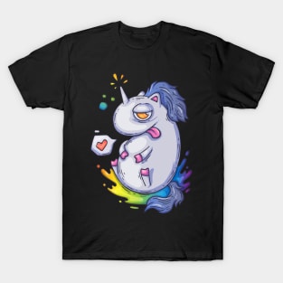 Cute Unicorn in Rainbow Colors T-Shirt